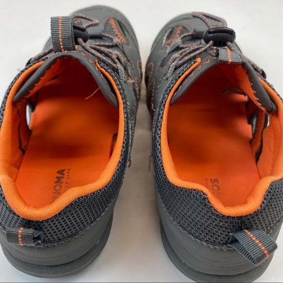 NWT SONOMA Boy Sneakers Size 3 Gray and Orange in original box style Asteroid - Picture 9 of 11